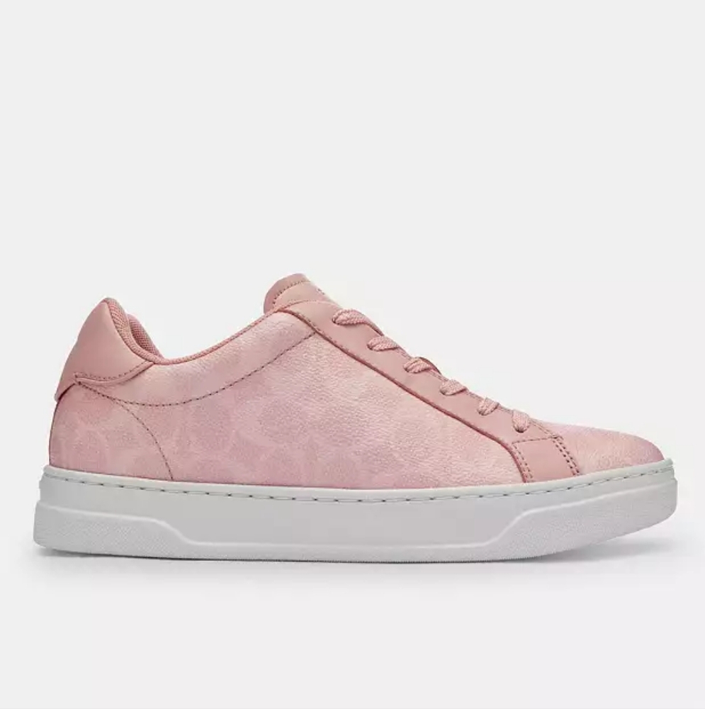 New!!! Coach Women's High Line Signature CC In Pink Sneakers - Picture 3 of 7